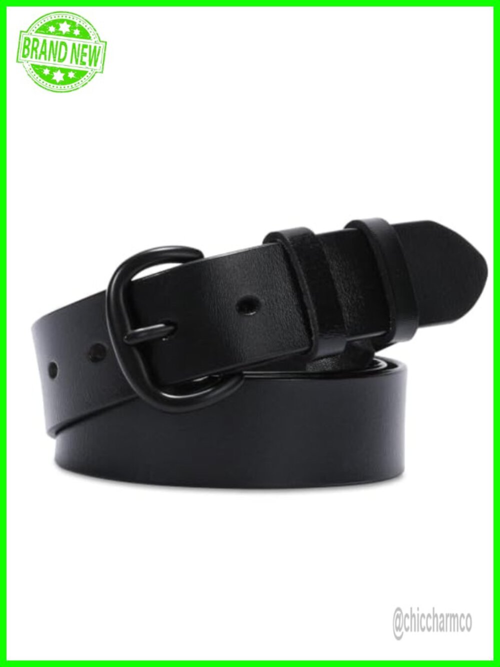 Women's Leather Belt with Pin Buckle Adjustable Waist Belt for Jeans Pants